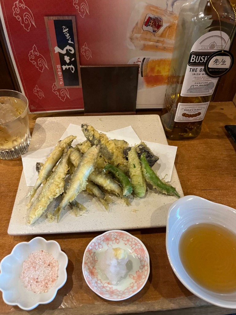 本日紹介は稚あゆの天ぷらです。